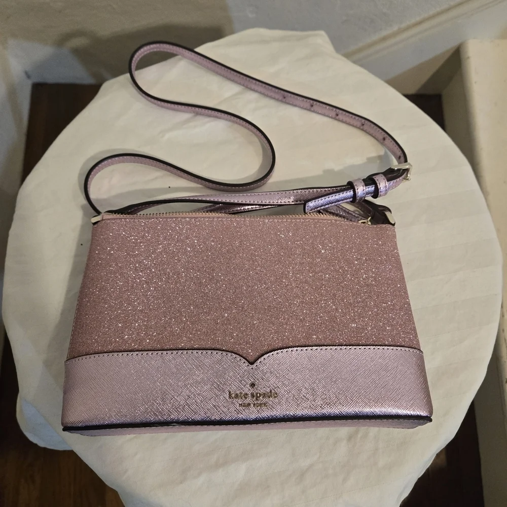 Kate Spade Pink Glitter Crossbody Bag